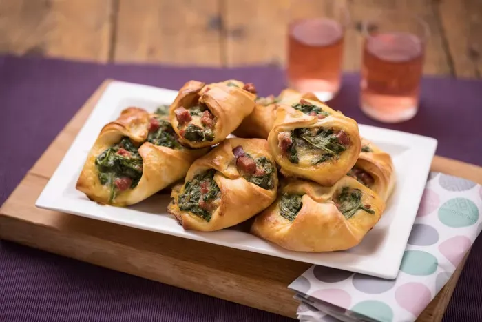 Spenótos-sonkás papucs recept
