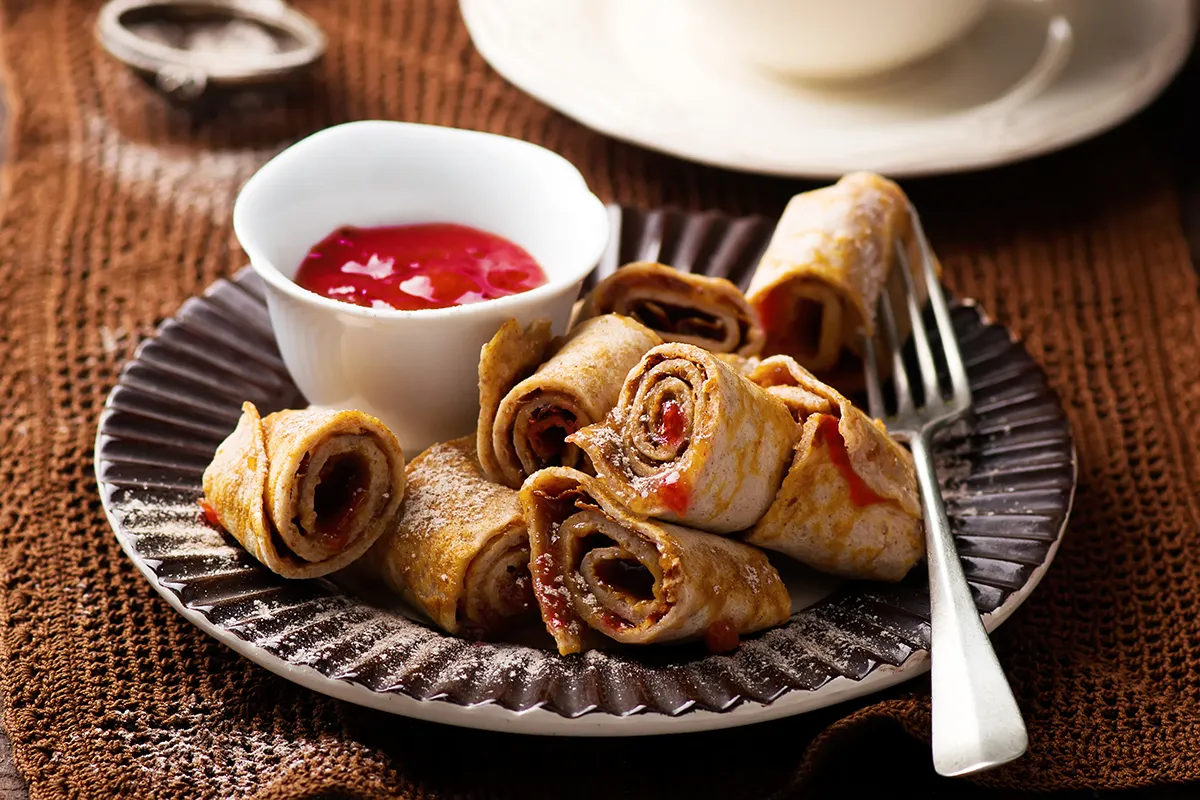 Ez a legjobb recept málnalekváros palacsintafalatokhoz /Fotó: Shutterstock