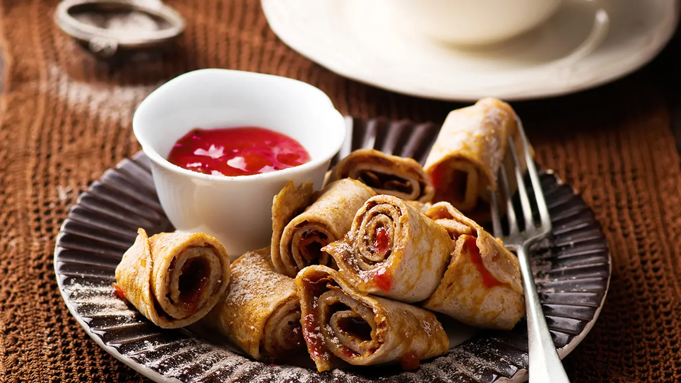 Málnalekváros palacsintafalatok recept