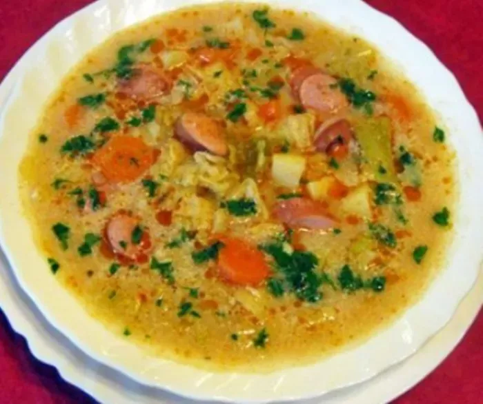 Frankfurti leves pirított virslivel recept