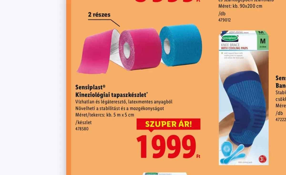 Kineziológiai tapasz kapható a Lidlben