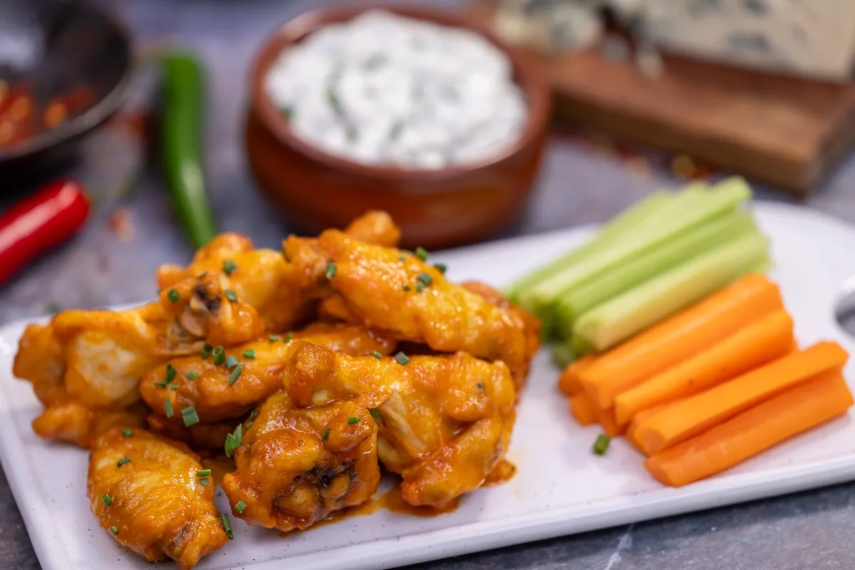 Buffalo csirkeszárnyak air fryerben