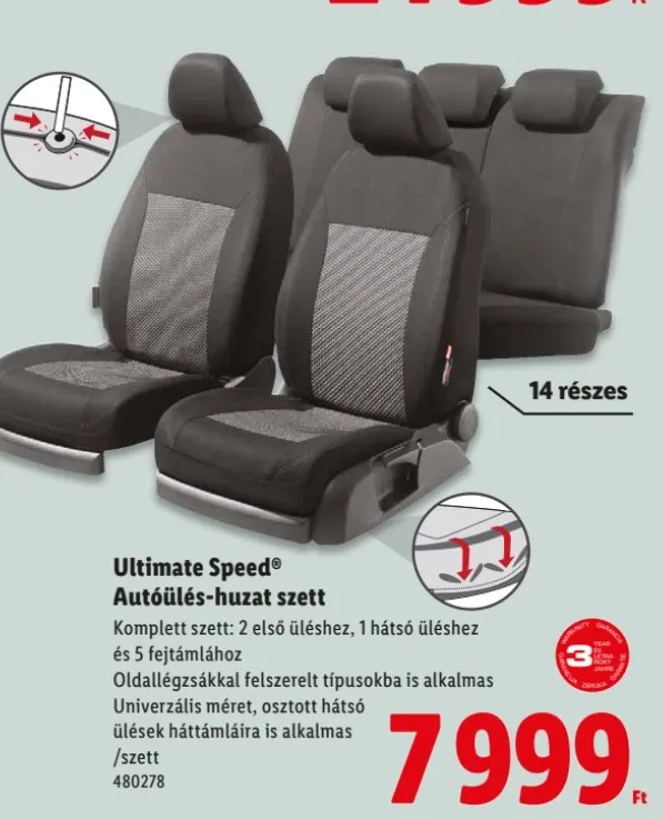 A Lidl autóülés-huzat szettje mától kapható