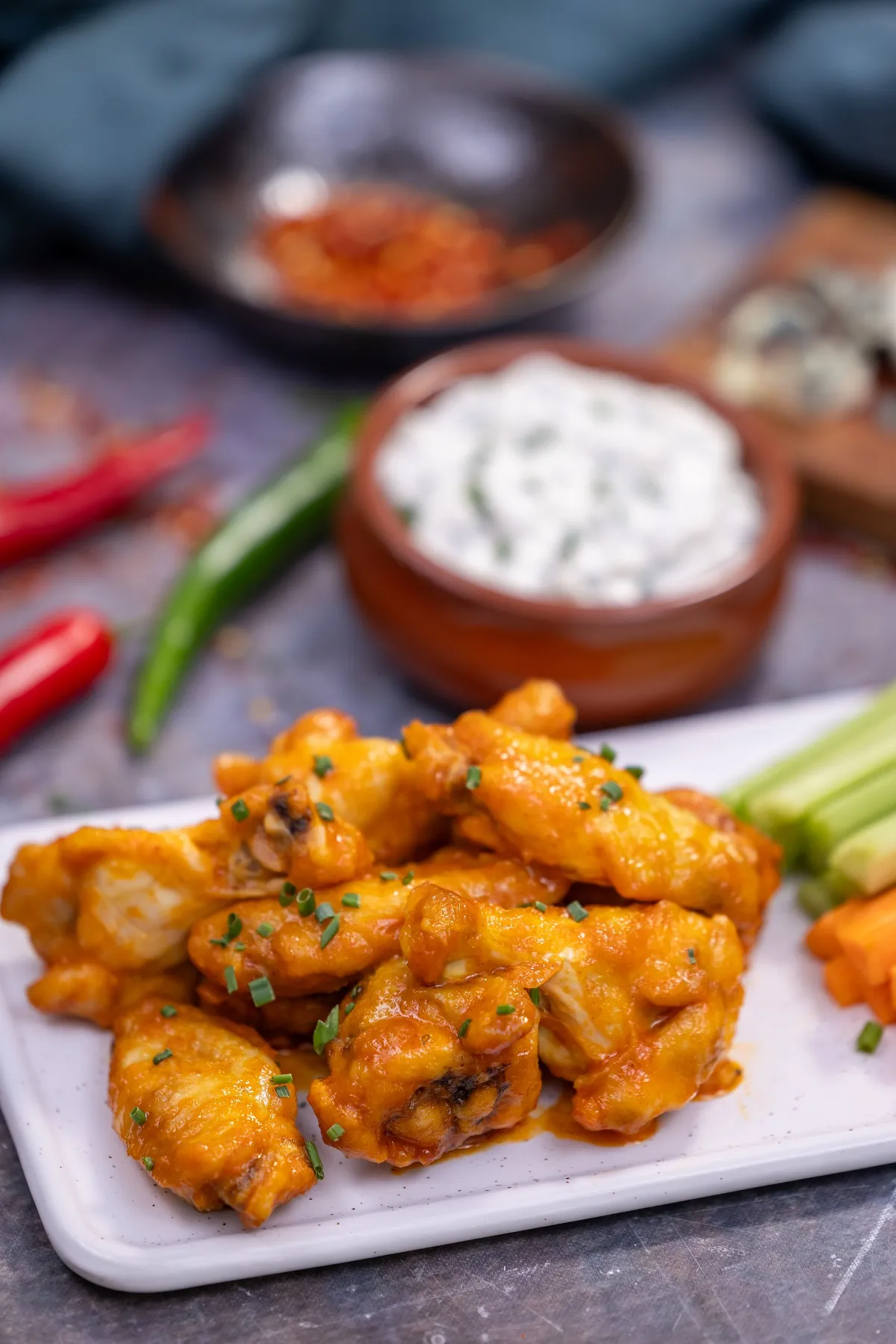 Buffalo csirkeszárnyak air fryerben