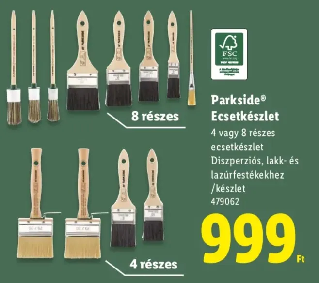 A Lidl ecsetkészlete október 2-től kapható