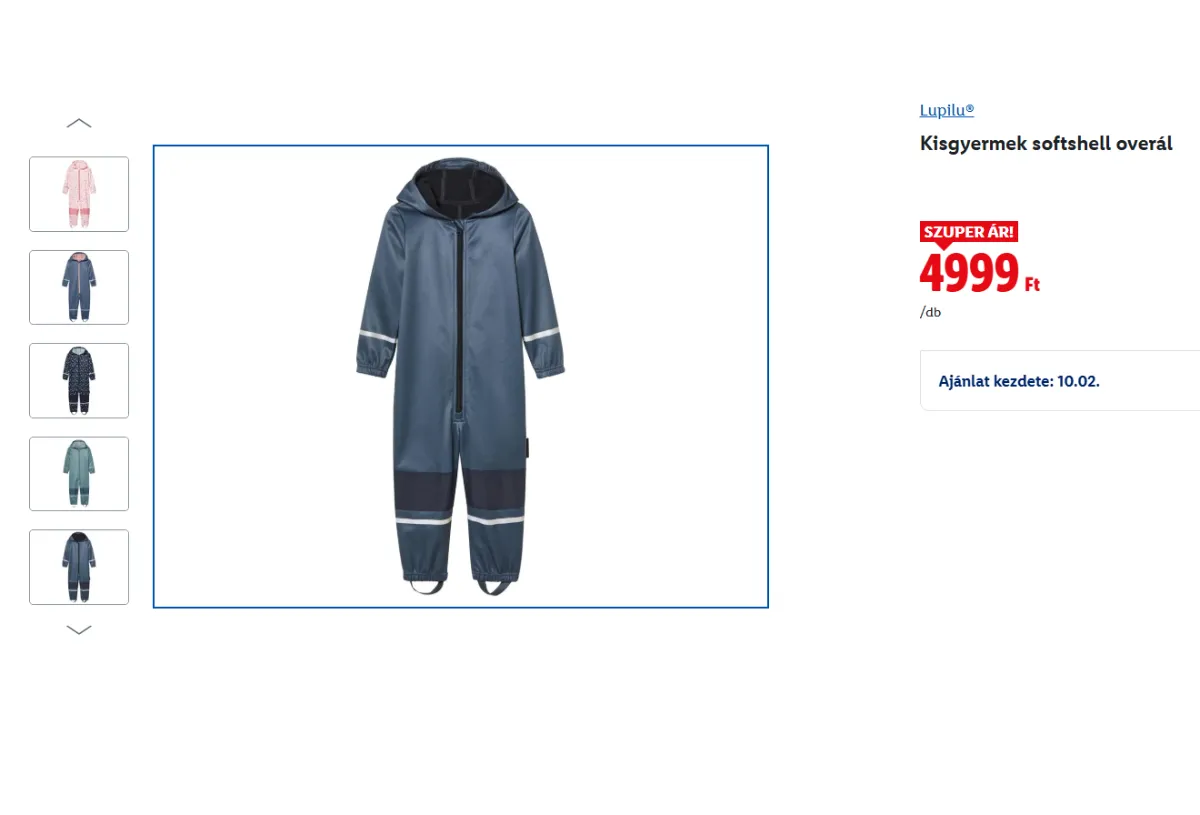 A Lidl Lupilu kisgyermek softshell overál igazi kincs a kisgyermekes családokban
