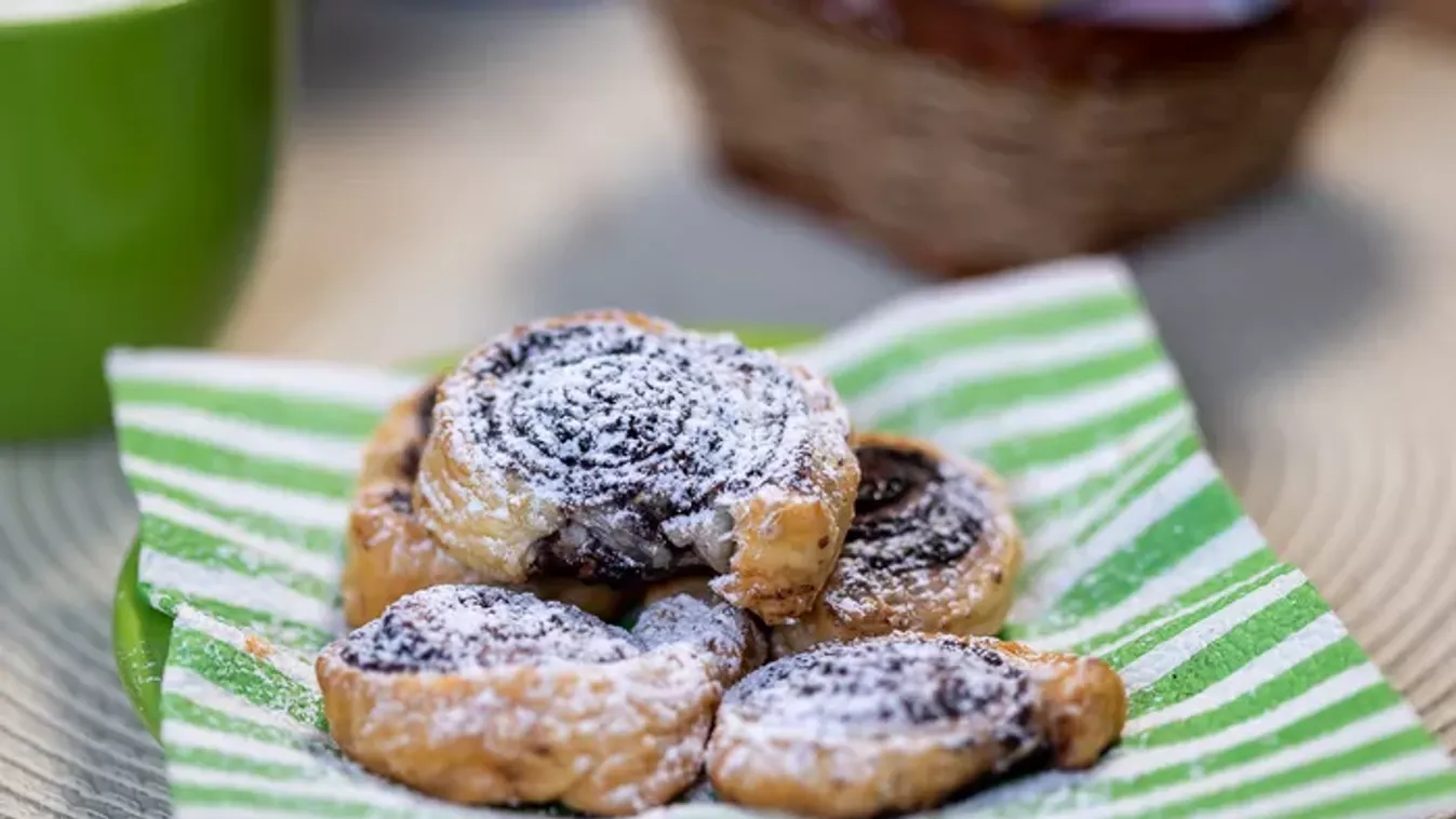 Kakaós csiga leveles tésztából