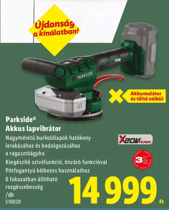 A Lidl akkus lapvibrátora október 25-től kapható