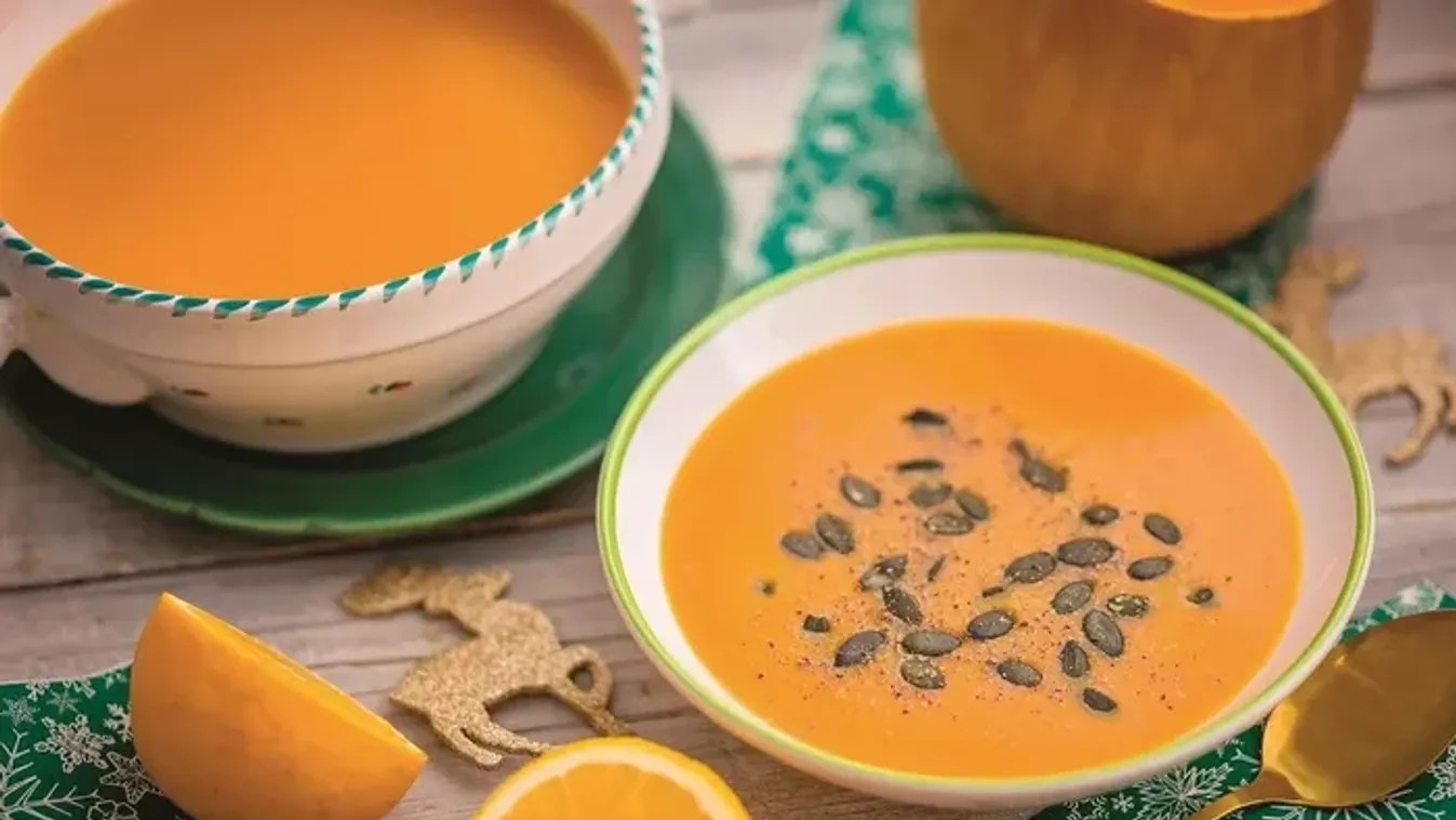 Narancsos sütőtökkrémleves