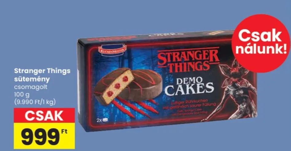 Csak a Sparban kapható a Stranger Things sütemény