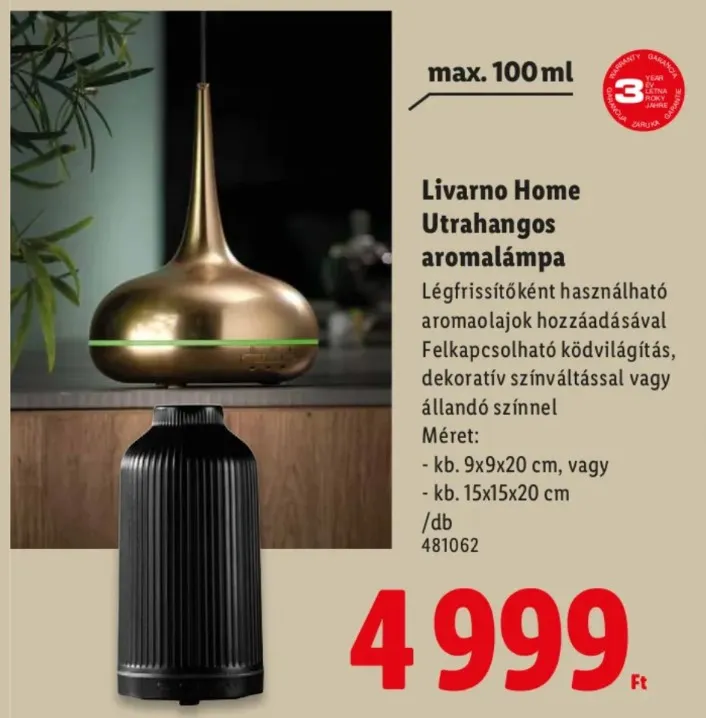 A Lidl aromalámpája már kapható az üzletekben