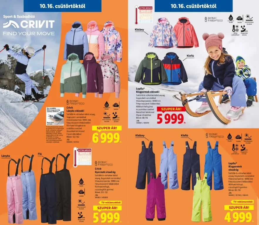 A Lidl sínadrágok és sídzsekik mától kaphatók