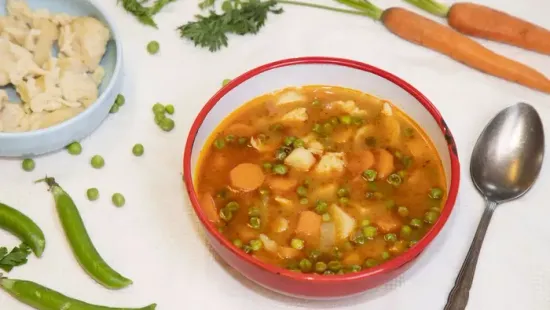 Ez a tökéletes a borsóleves titka, a vajas galuska koronázza meg