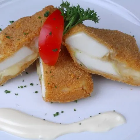 Sajtos rántott patisszon