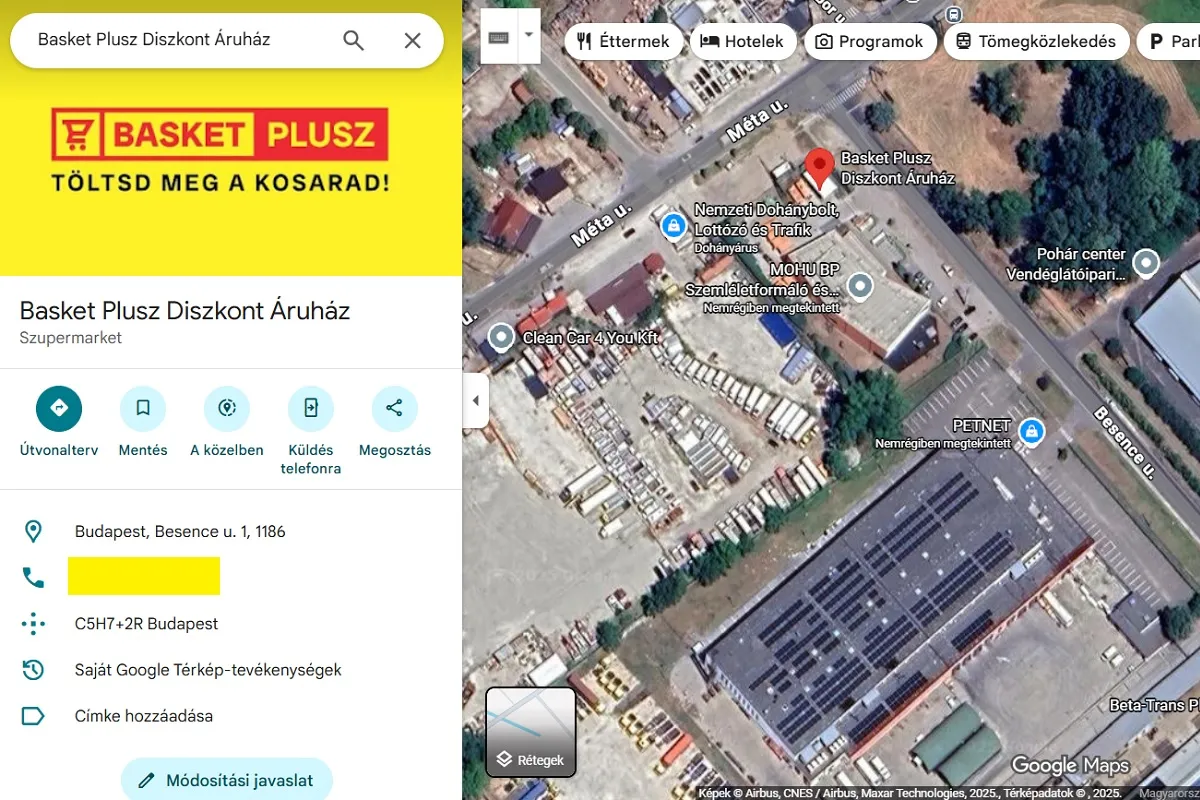 Nemrég jelent meg egy 18. kerületi ipartelepen a Basket Plusz Diszkont Áruház