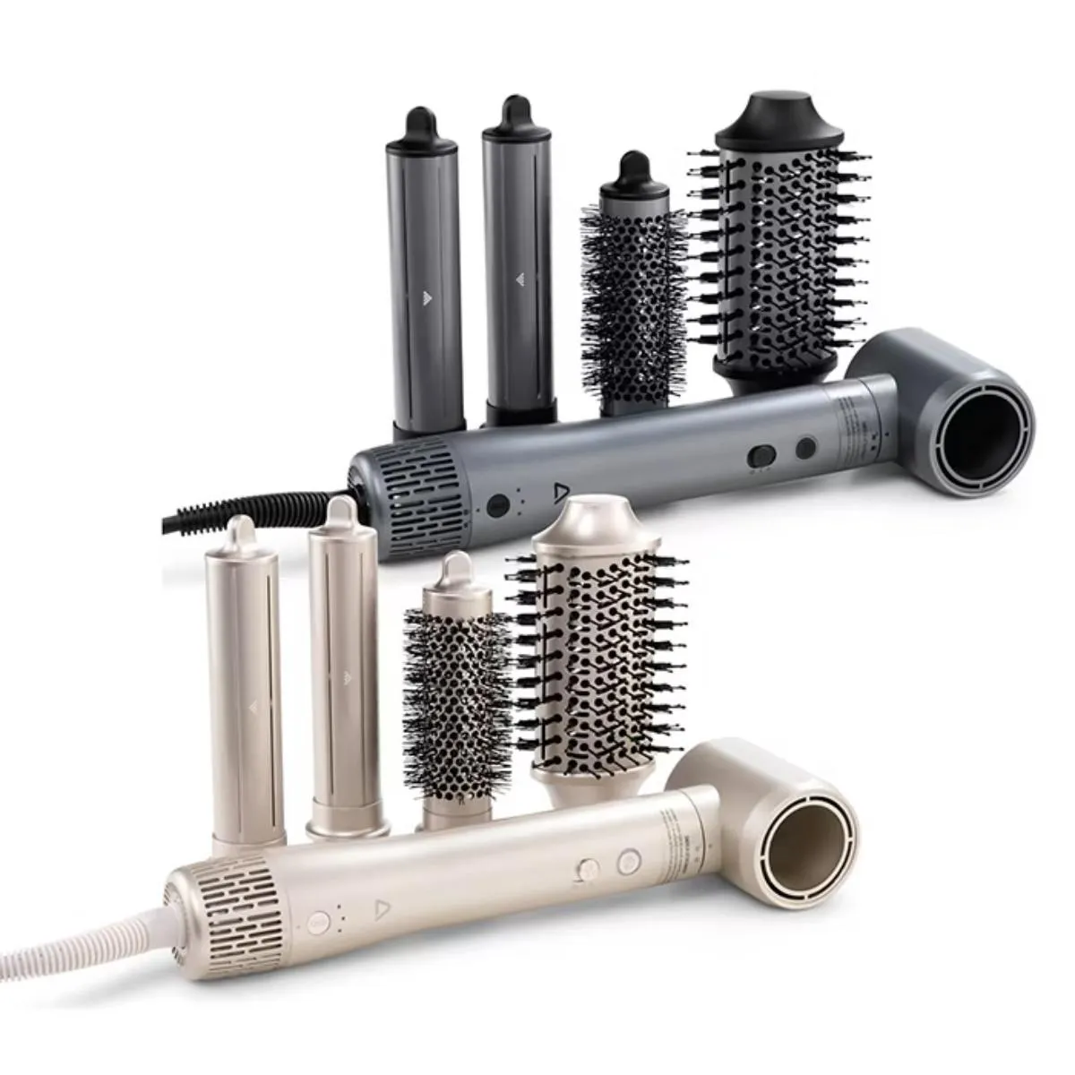 Hajformázás otthon: két hajformázó szett az asztalon