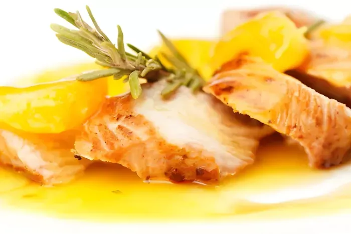 Csirkemell konyakos narancsszósszal recept