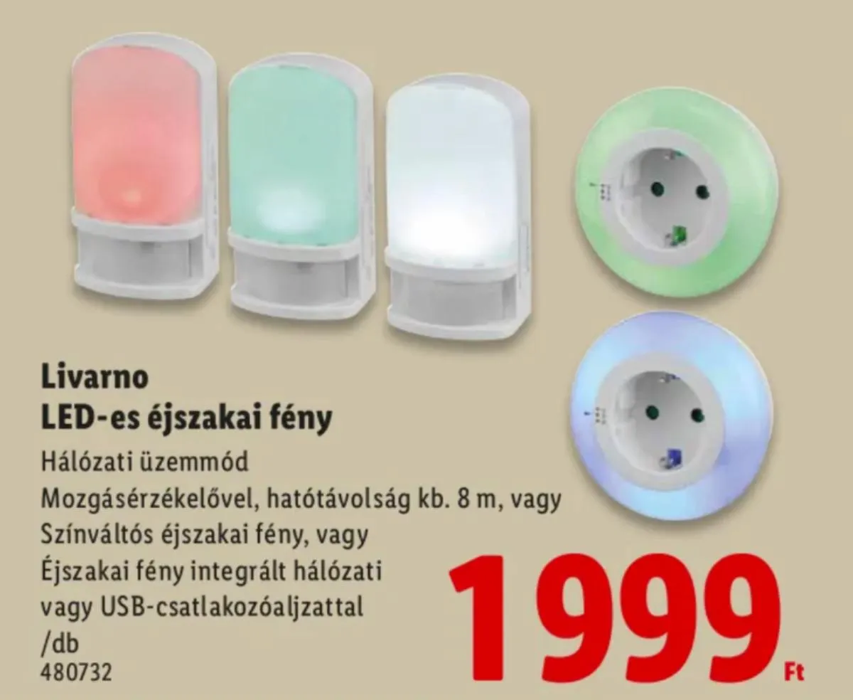 LED-es éjszakai fény a Lidlből jó áron