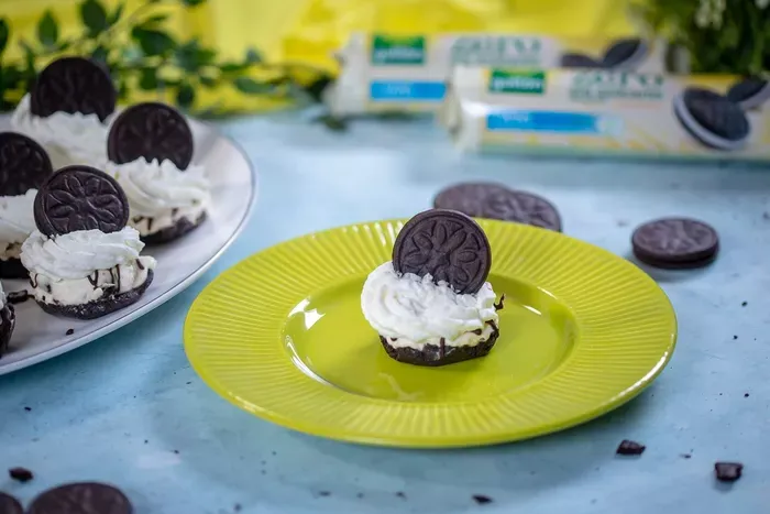 Cukormentes minisajttorta Gullón keksszel