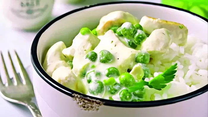 Zöldborsós csirkeragu