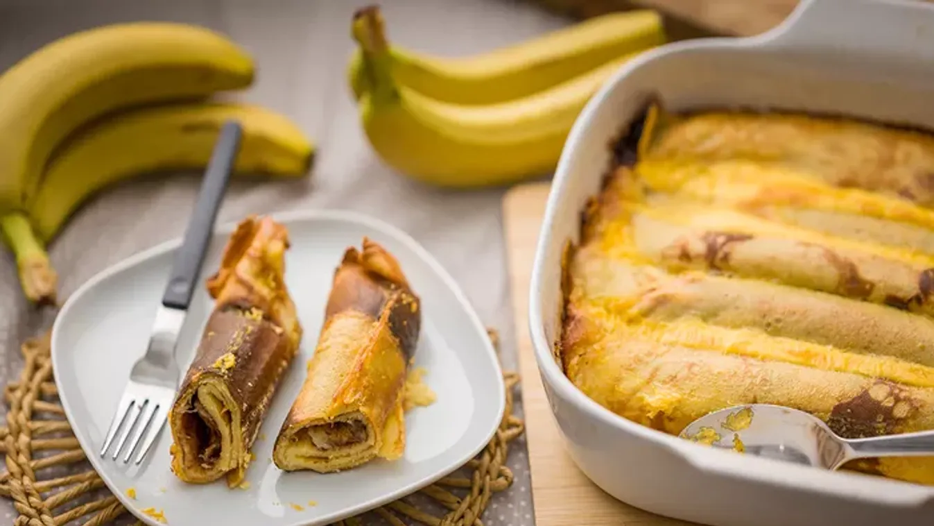 Banános-nutellás sült palacsinta 