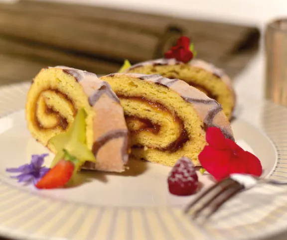 Baracklekváros piskótatekercs