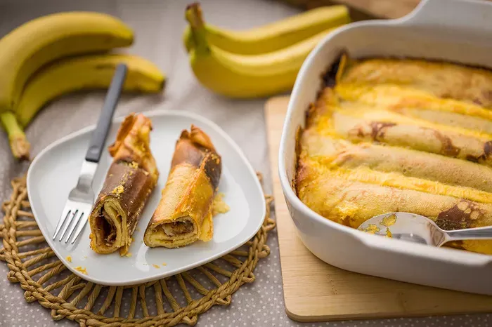Banános-nutellás sült palacsinta  recept
