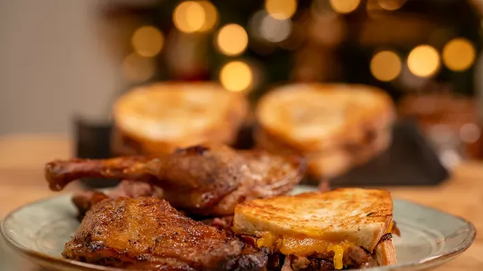 Melegszendvics maradék kacsahúsból