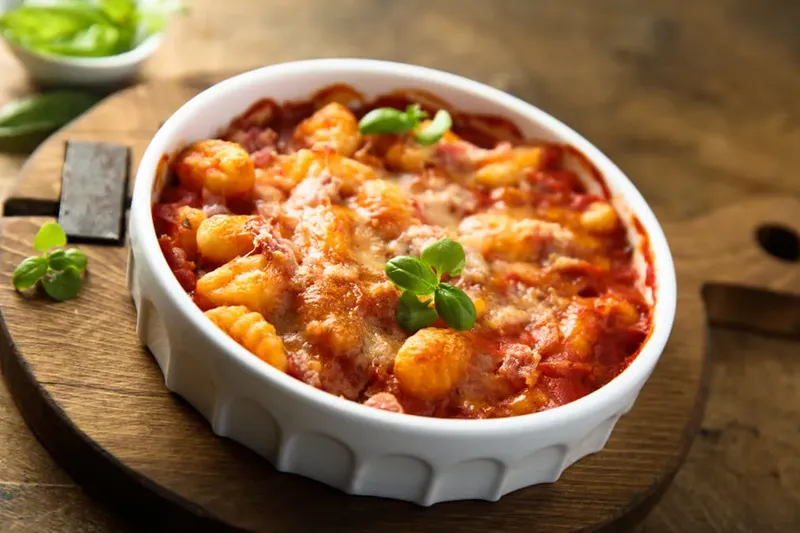Paradicsomos gnocchi sütőben sütve
