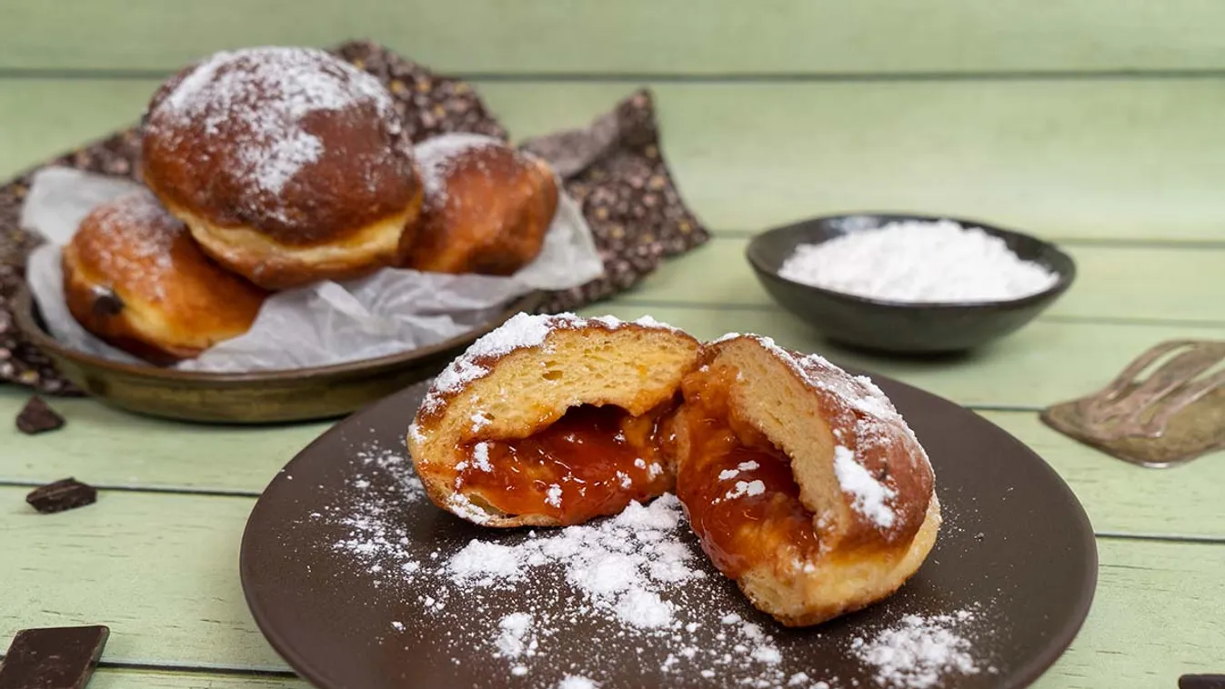 Töltött szalagos fánk (csokis, vaníliás, lekváros) recept