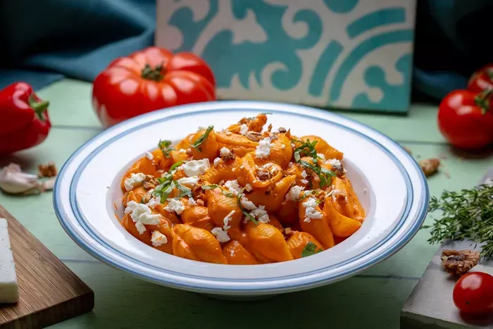 Sültpaprika-szószos tészta receptje
