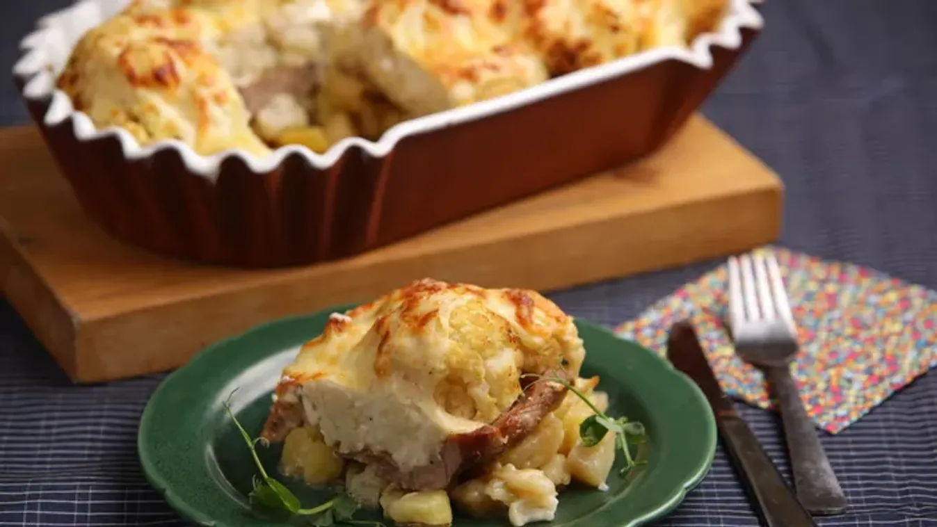 Karfiolos rakott sertéstarja  recept