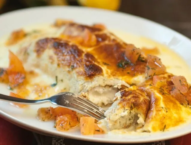 Ordával töltött kapros palacsinta