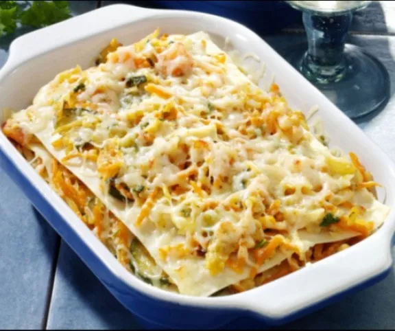 Zöldséges-sajtos lasagne