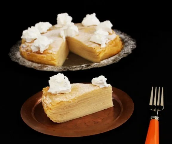 Palacsintatorta citromos krémmel
