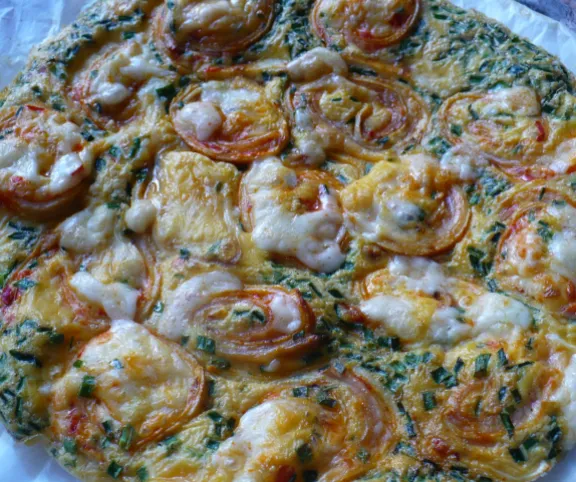 Sajtos-sonkás frittata