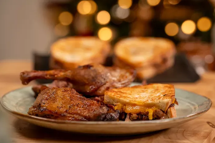 Melegszendvics maradék kacsahúsból