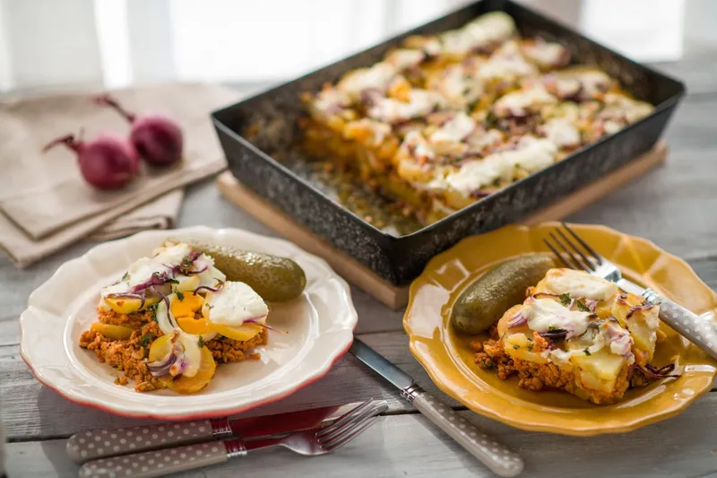 Darált húsos rakott krumpli