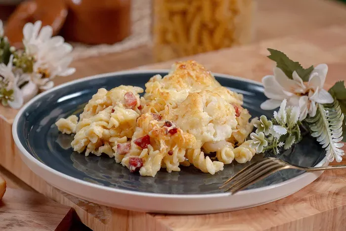 Sonkás rakott tészta