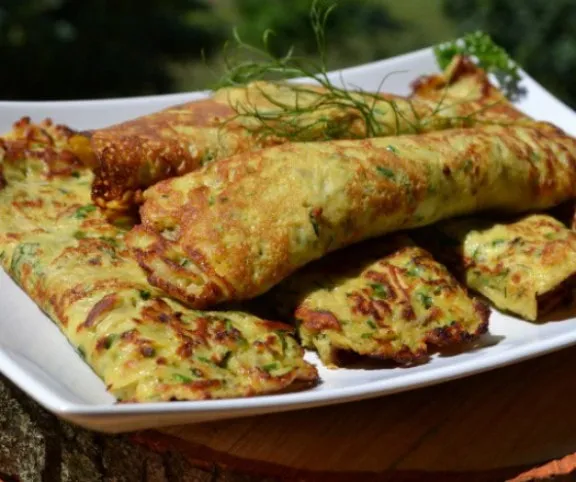 Cukkinis gombás palacsinta