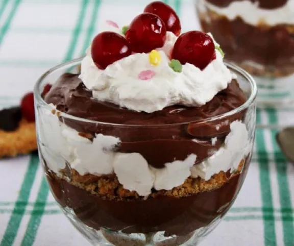 Zabkekszes-csokoládés pohárkrém