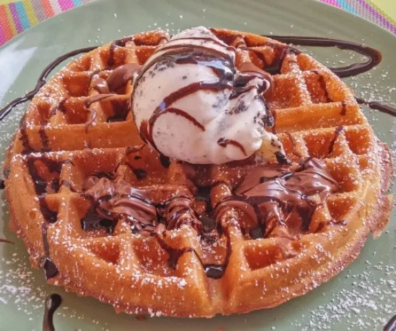 Nutellás gofri fagyival