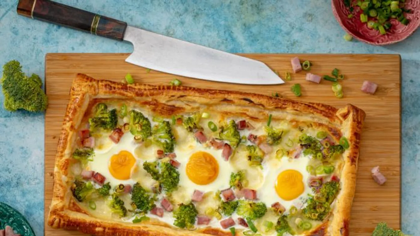 Sonkás-brokkolis galette  recept