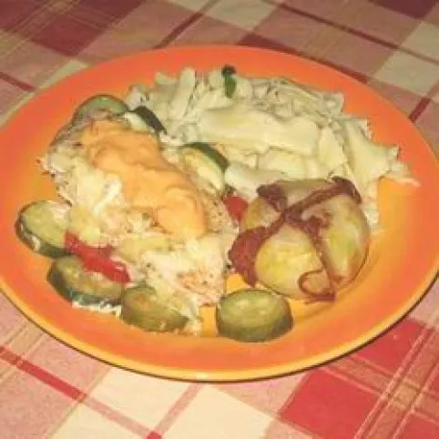 Mediterrán (mozzarellával töltött) csirkebatyuk