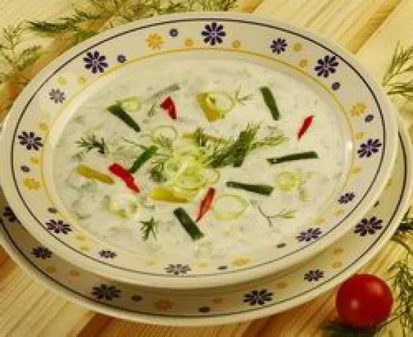 Kapros-savanyú zöldbableves hidegen