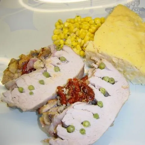 Karaj aszalt paradicsommal és karfiol clafoutis-val