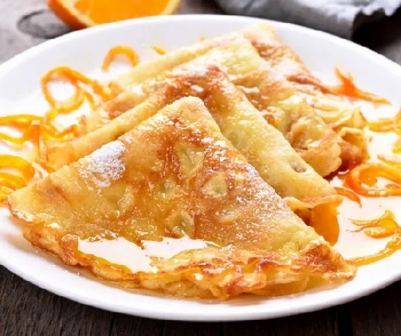 crépes suzette narancslikőrös palacsinta