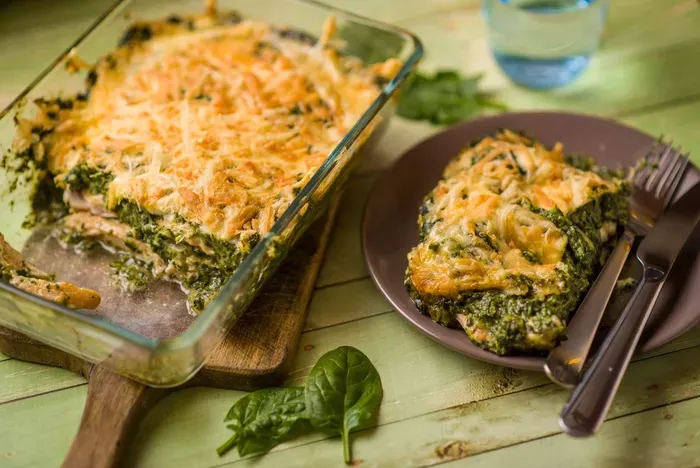 Spenóttal-sajttal töltött csirkemell