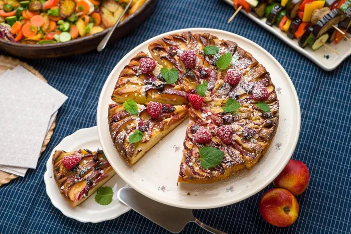 Barackos-málnás kevert süti