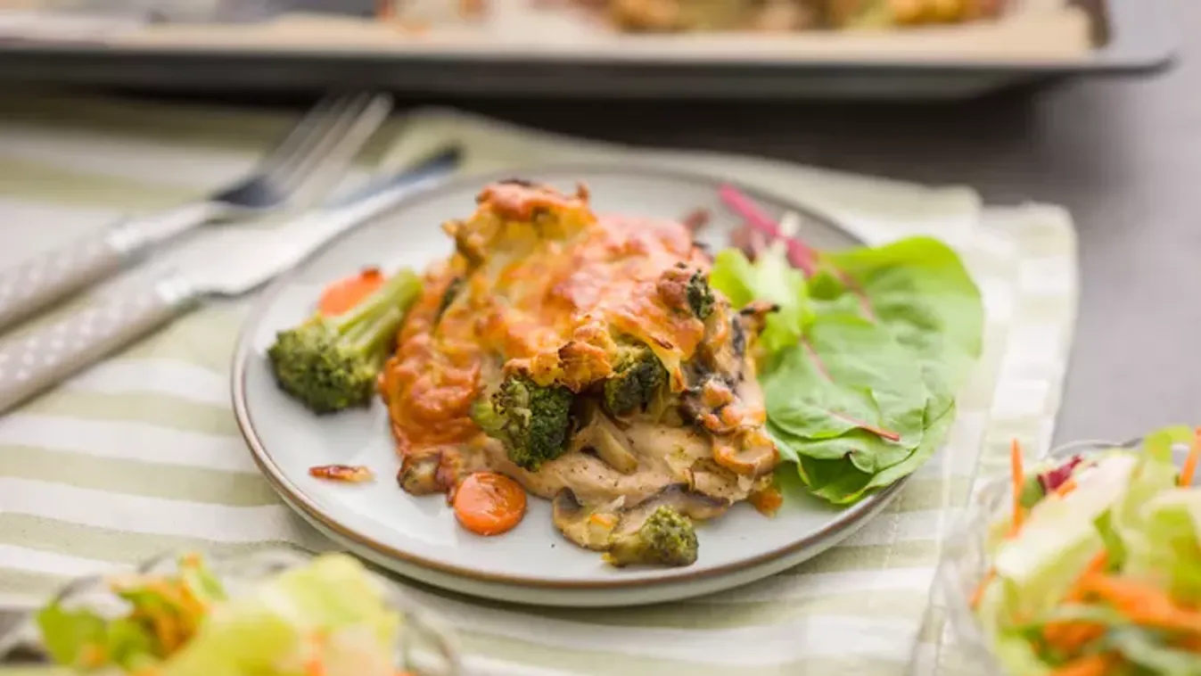 Csőben sült zöldséges csirkemell recept